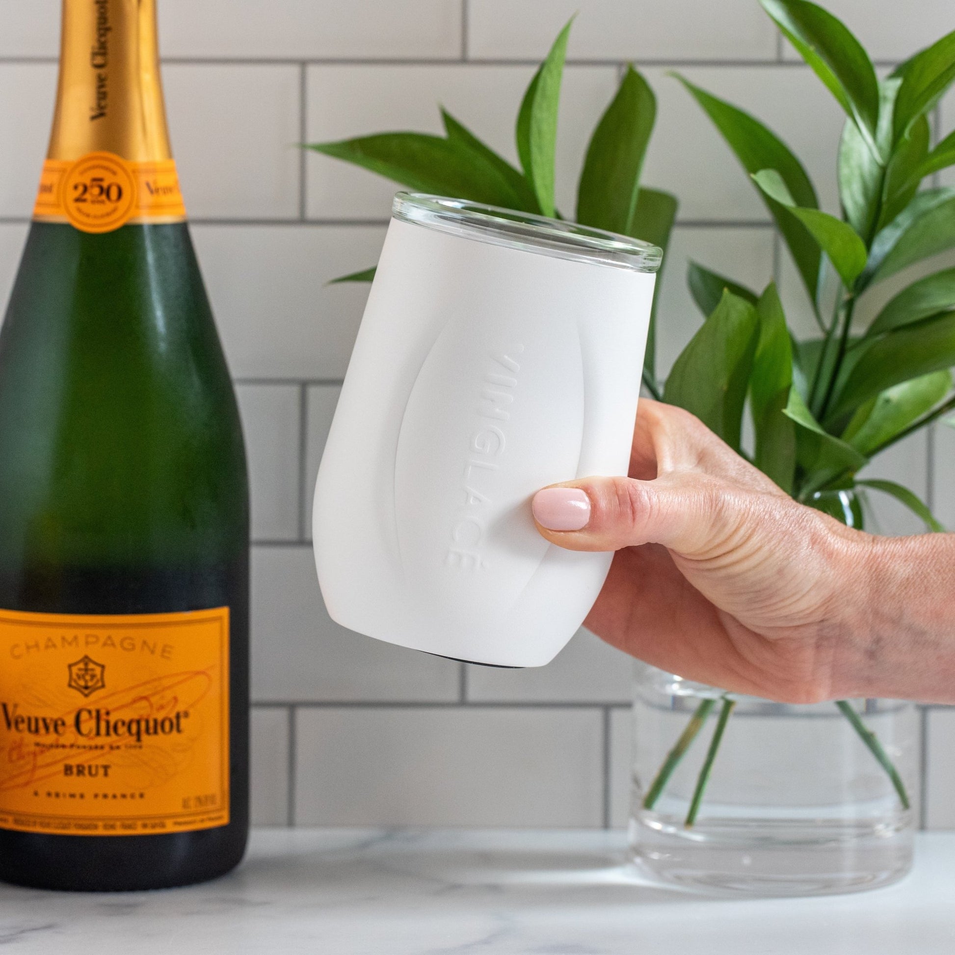 Glass Lined Wine Glass - themonogram manor 