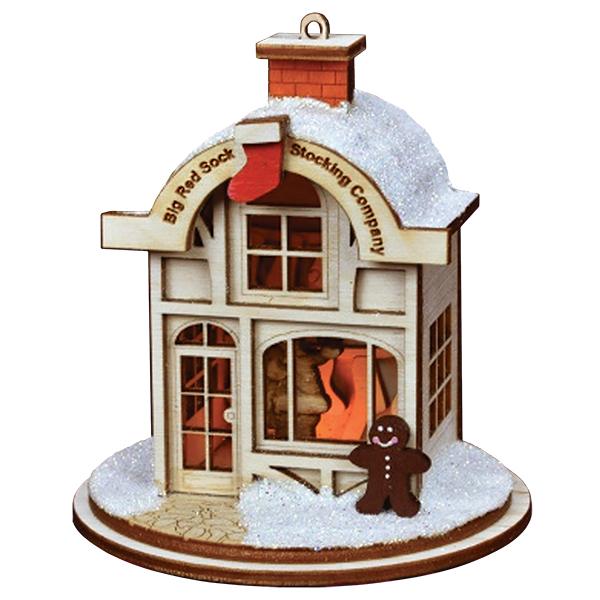 Big Red Sock Stocking Co. Ornament - themonogram manor 