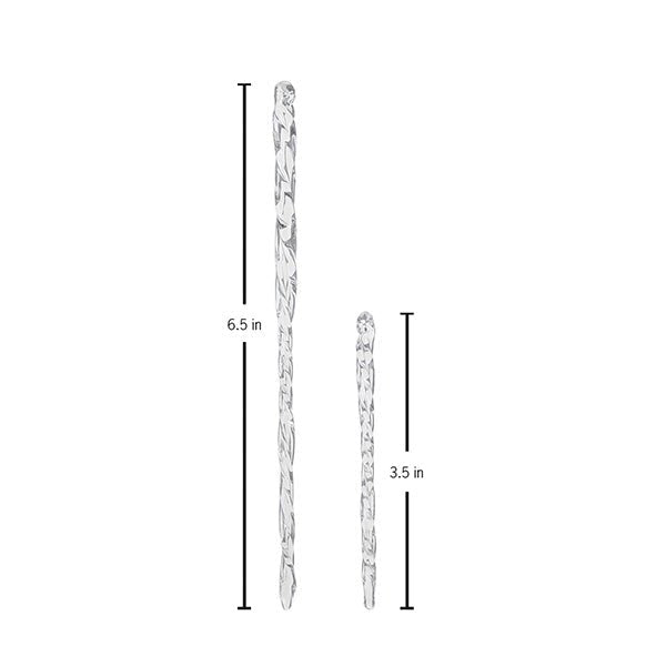 Clear Glass Icicles Set Of 24 Ornament - themonogram manor 