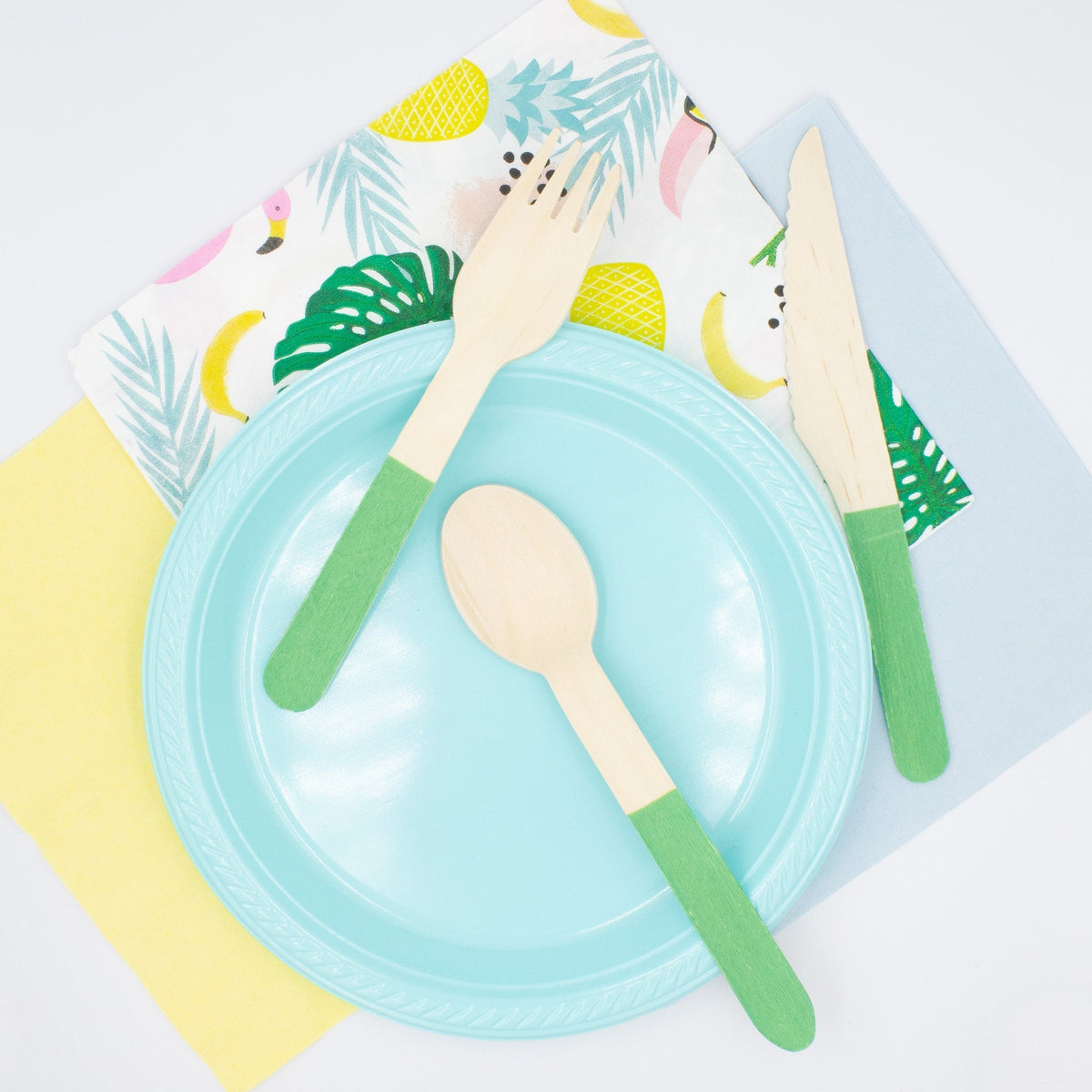 Green Wooden Utensil Set – 24ct | ON SALE!! - themonogram manor 