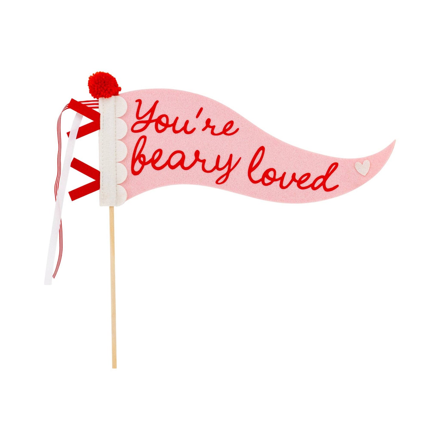 Occasions Beary Loved Felt Pennant - themonogram manor 
