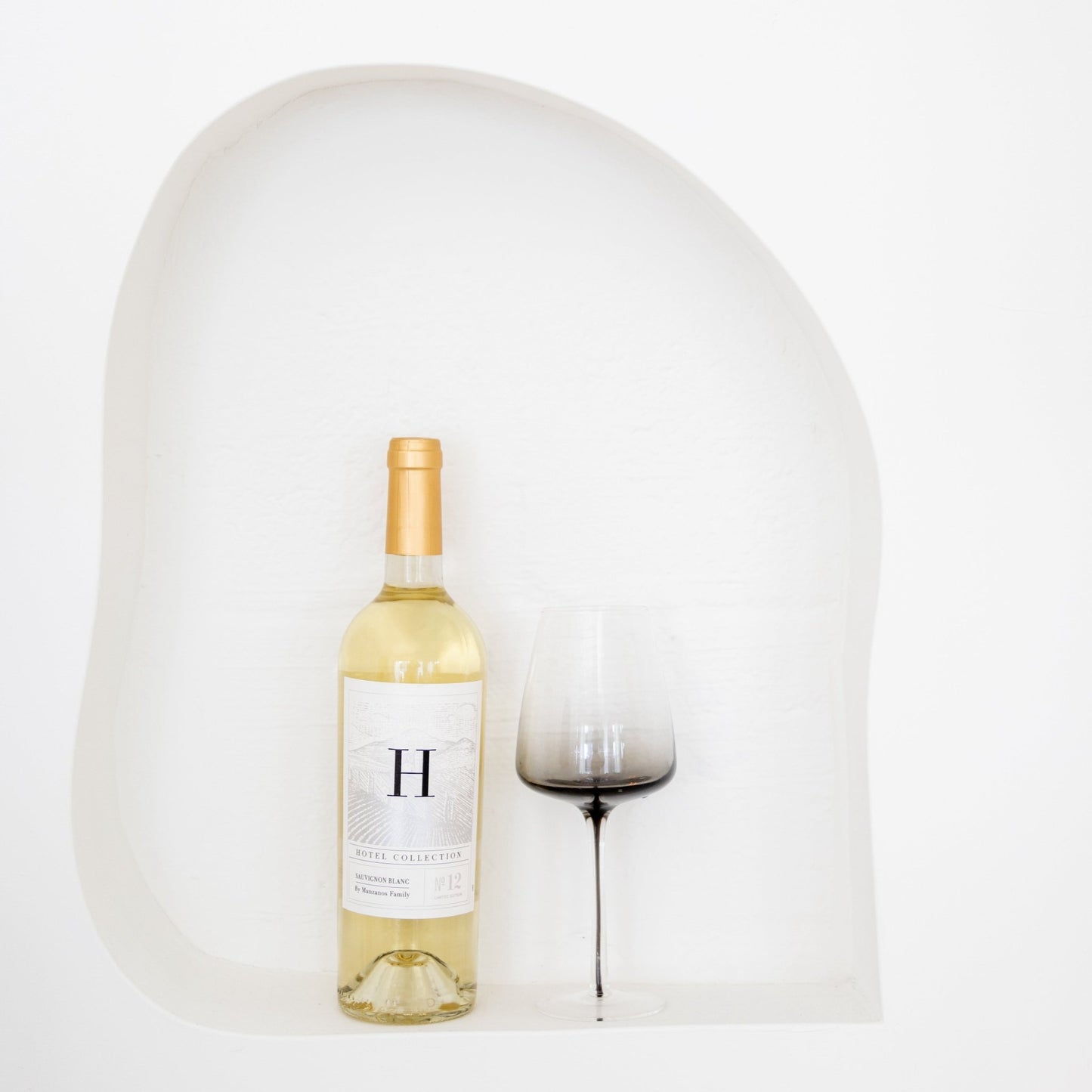 Dark Smoke Stem White Wine Glasses (Set of Two) - themonogram manor 