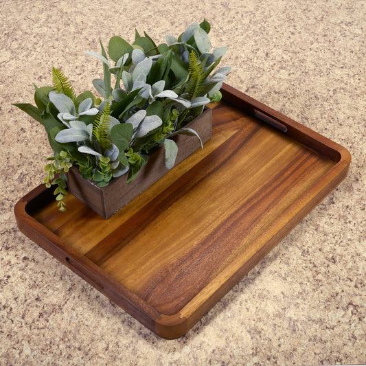 Large Rectangular Serving Tray - Solid Bottom - themonogram manor 