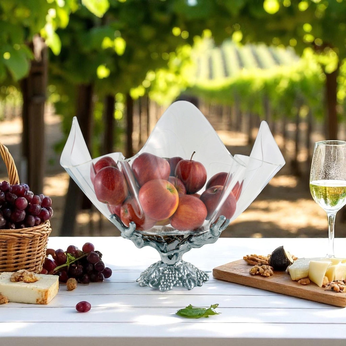 Grapevine Stand Acrylic Bowl 14 - themonogram manor 