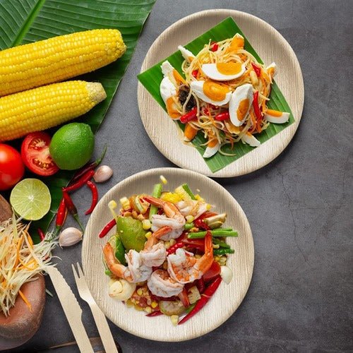 Bosnal - Palm Leaf Biodegradable Plates, 9 inch, Round - themonogram manor 