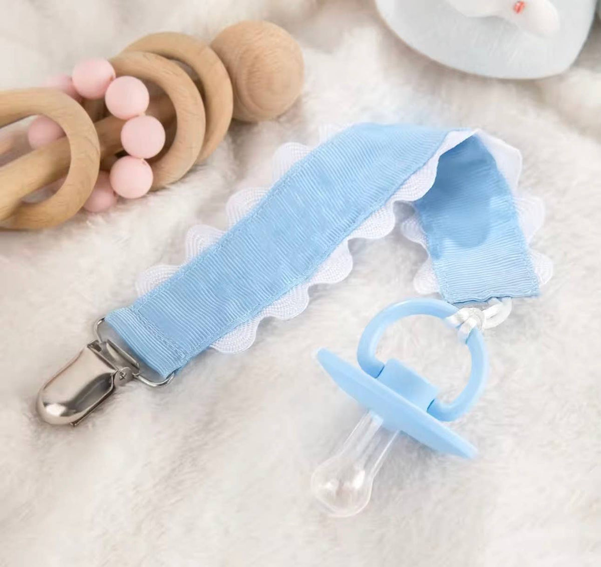 Pacifier Clip, Monogram-able Assorted Colors - themonogram manor 