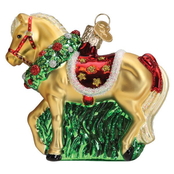 Horse With Wreath Ornament - #themonogram manor #