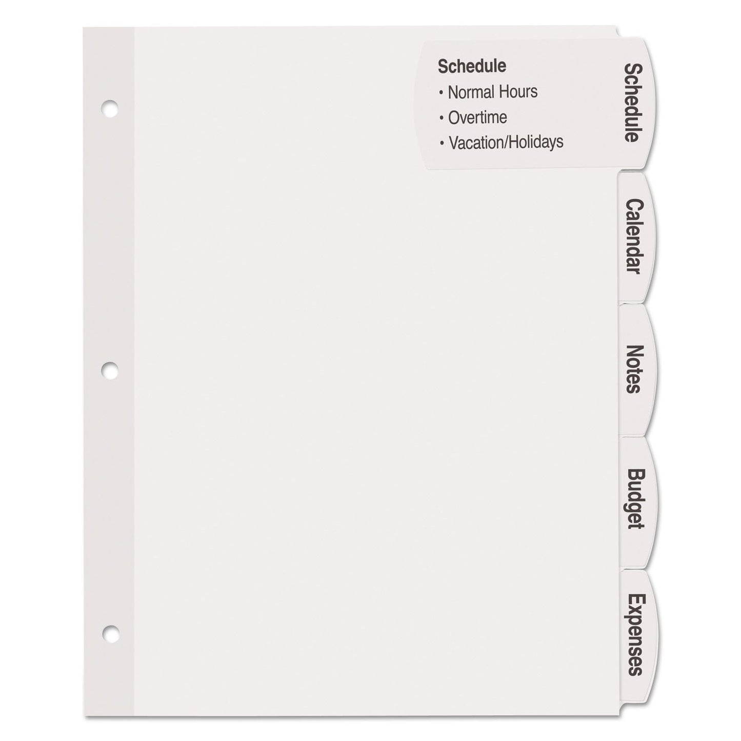 Avery Big Tab Printable Large White Label Tab Dividers, 5 - Tab, 11 x 8.5, White, 20 Sets - themonogram manor 