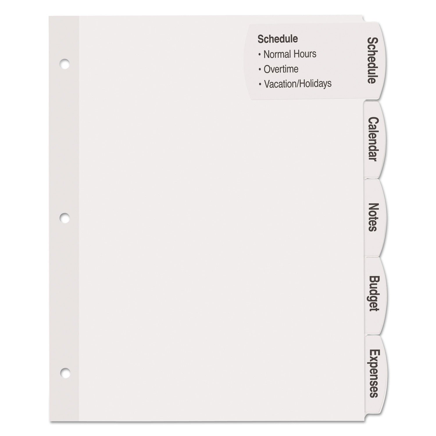 Avery Big Tab Printable Large White Label Tab Dividers, 5 - Tab, 11 x 8.5, White, 20 Sets - themonogram manor 