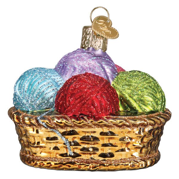 Basket Of Yarn Ornament - themonogram manor 