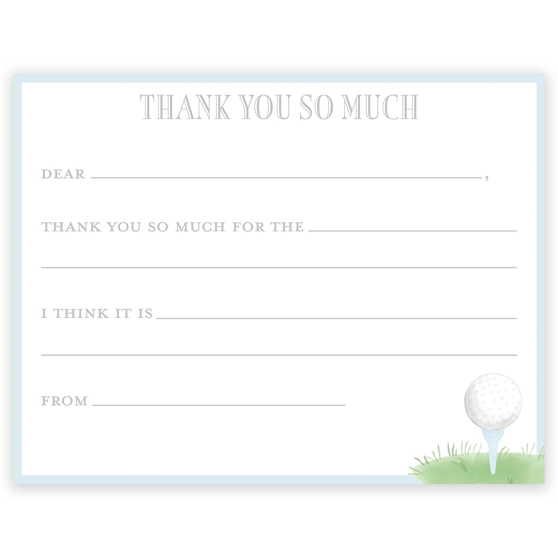 golf par - tee fill - in thank you note - themonogram manor 
