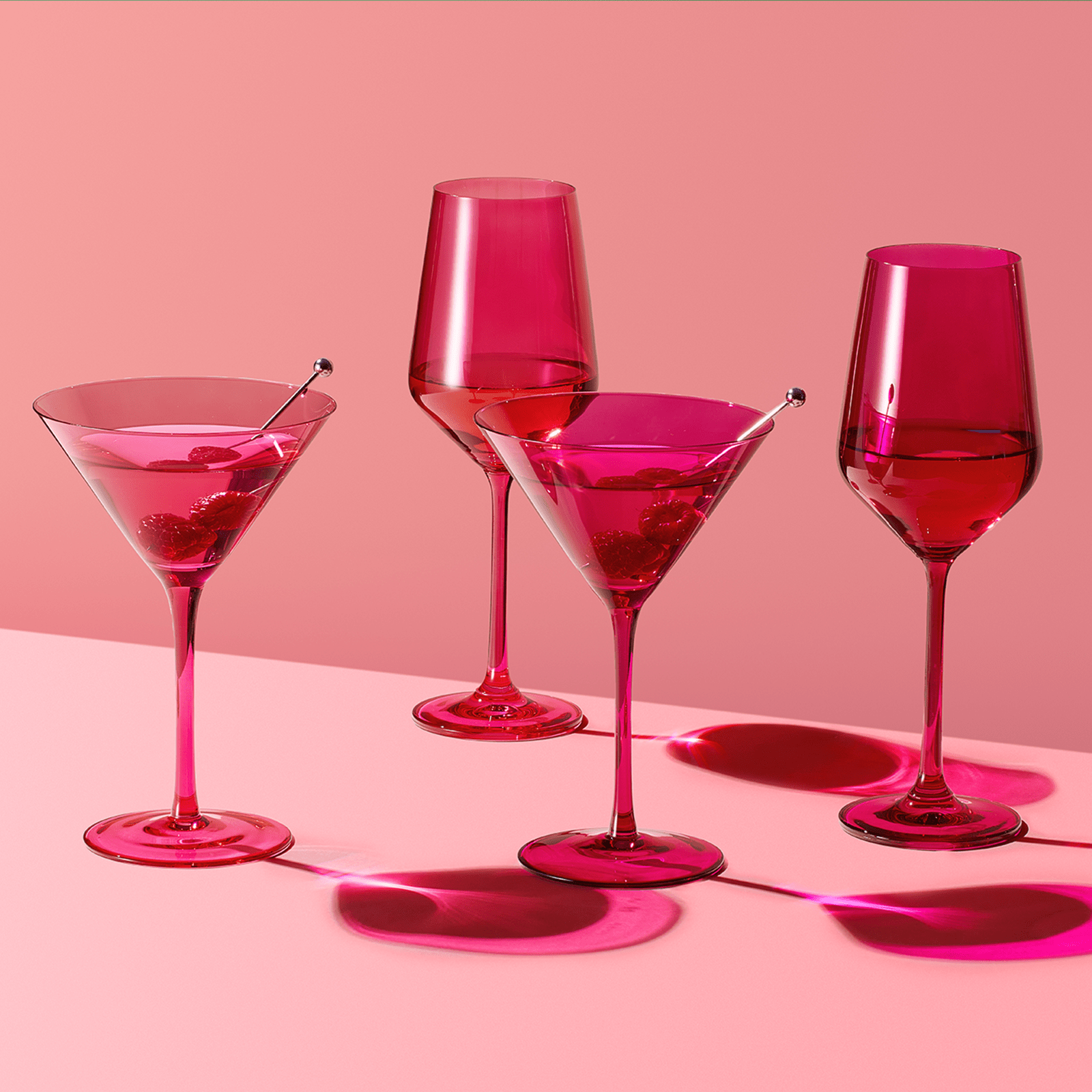 Chica Stemmed Wine Glassware, Set of 2 - themonogram manor 
