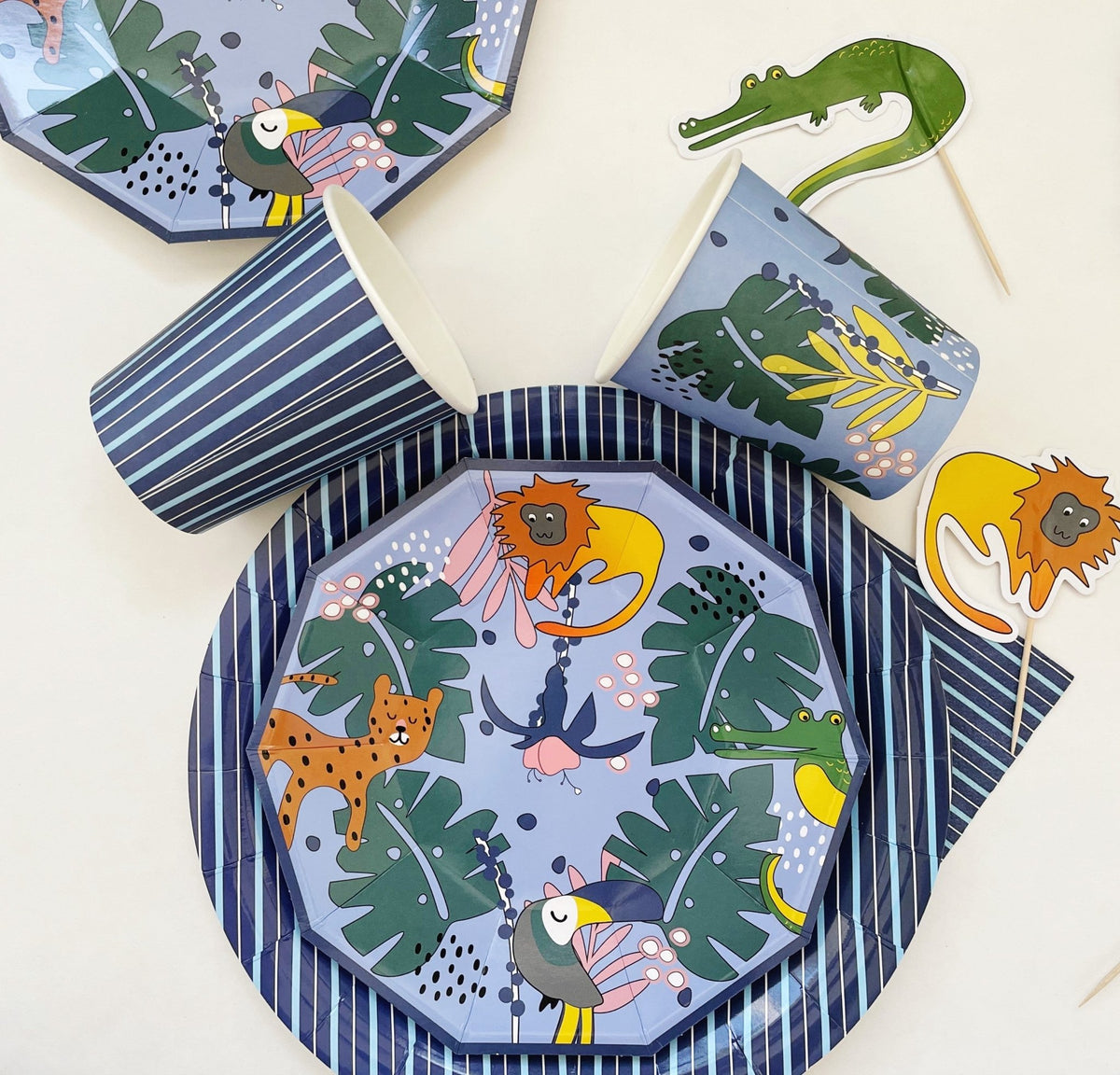Tropical Animals Small Plates (Set of 8) - themonogram manor 