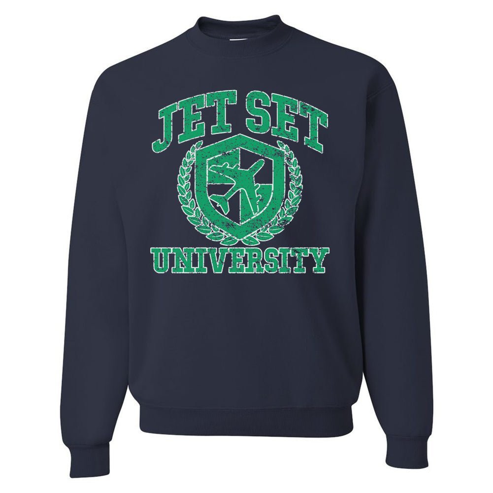 'Jet Set University' Crewneck Sweatshirt - themonogram manor 