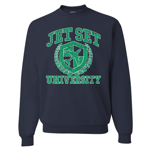 'Jet Set University' Crewneck Sweatshirt - themonogram manor 