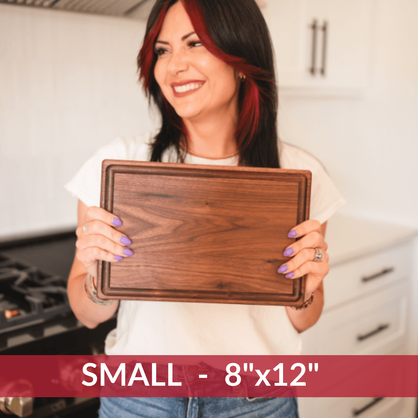 Small Walnut Wood Cutting Board - themonogram manor 