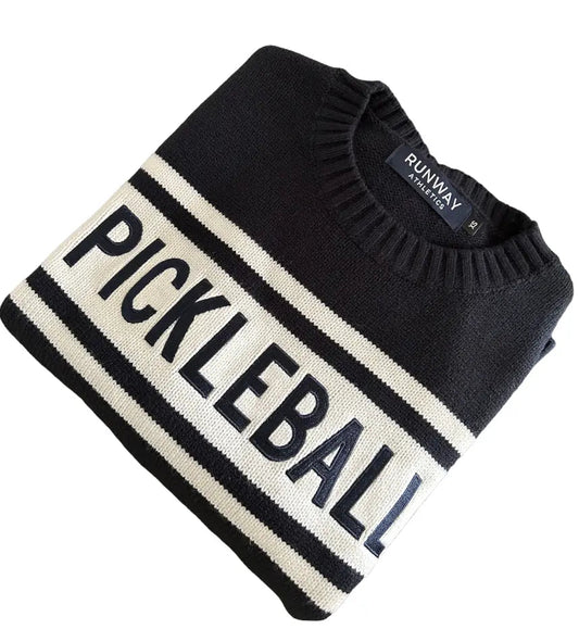 Pickleball Sweater - Navy/Cream - themonogram manor 