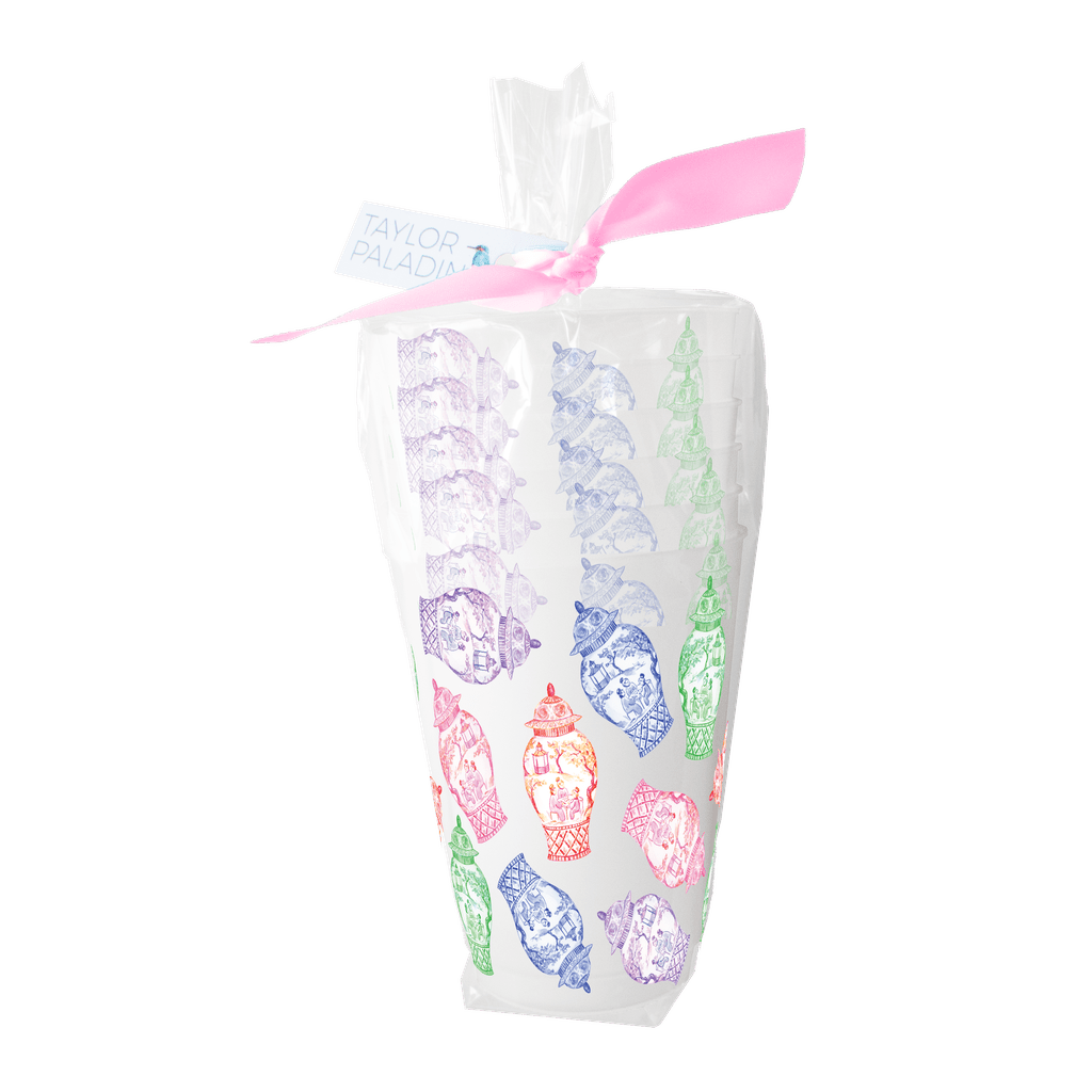 Colorful Ginger Jars Frosted Cup - themonogram manor 