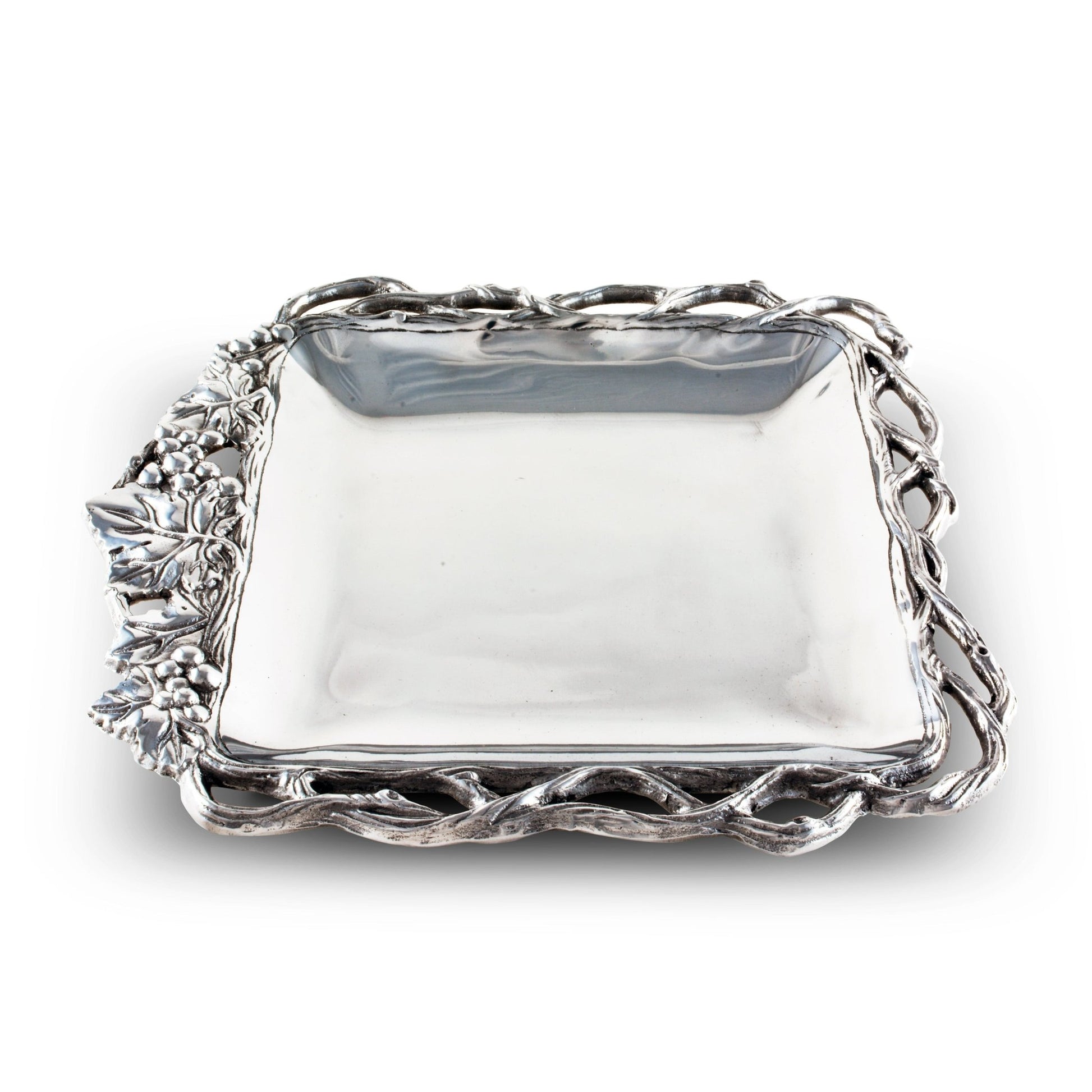 Grape Open Vine Square Tray 12 - themonogram manor 