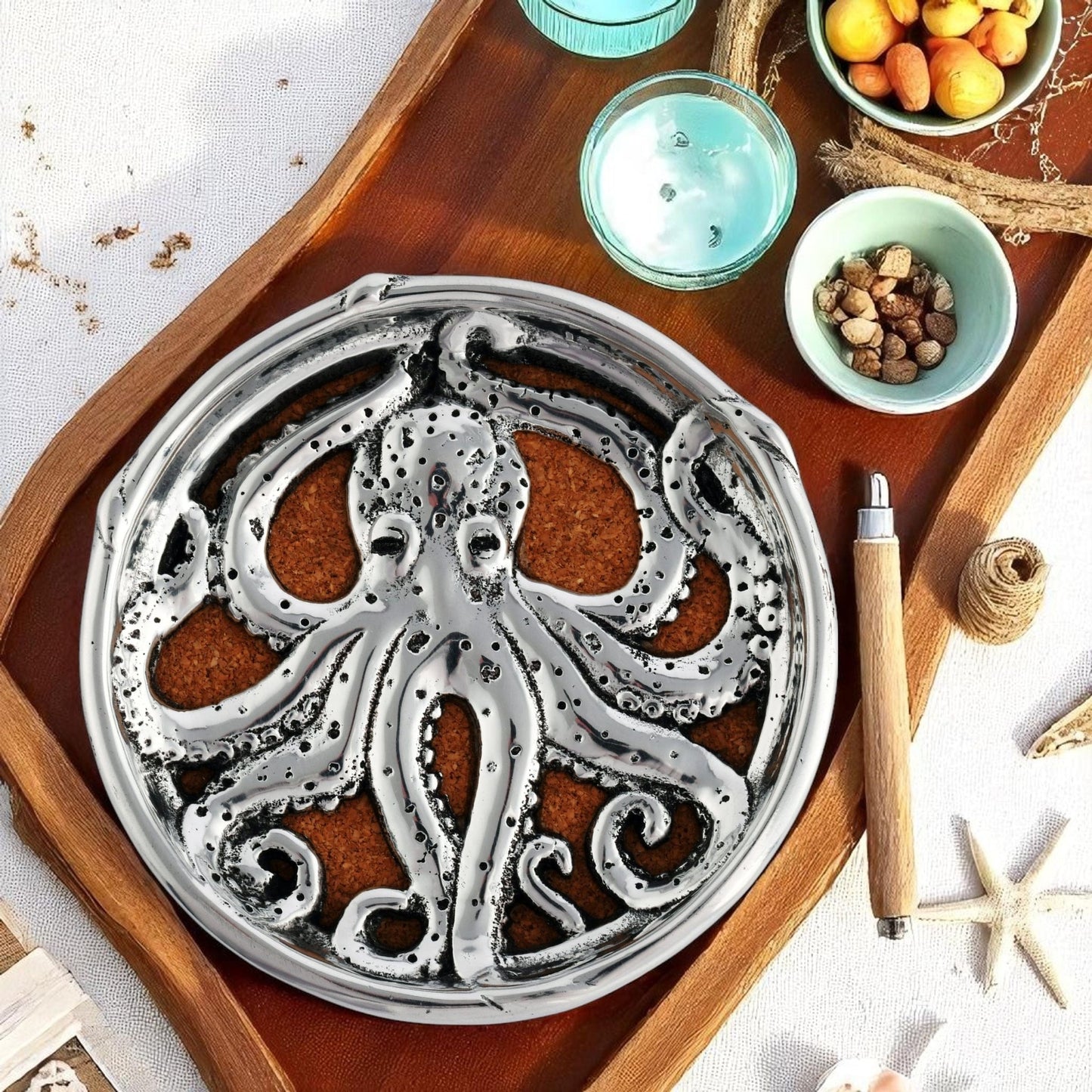 Octopus Drink Coaster Set of 4 - themonogram manor 