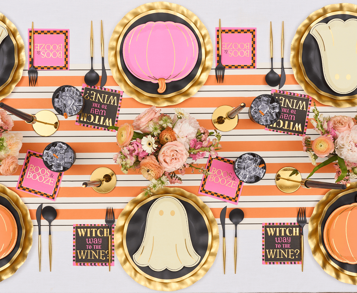 Boo Bold Assorted Die Cut Salad Plates/8pk - themonogram manor 