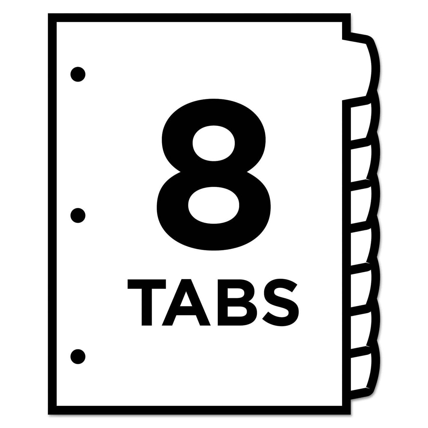 Avery Big Tab Printable White Label Tab Dividers, 8 - Tab, 11 x 8.5, White, 20 Sets - themonogram manor 