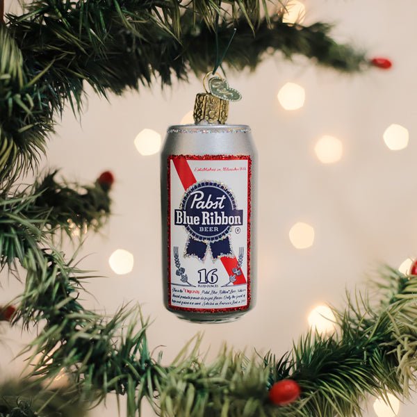 Pabst Blue Ribbon Beer Can Ornament - themonogram manor 