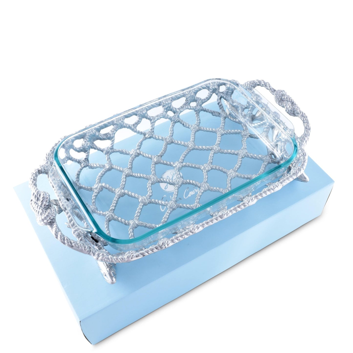 Fish Net Casserole / Pyrex Holder - themonogram manor 