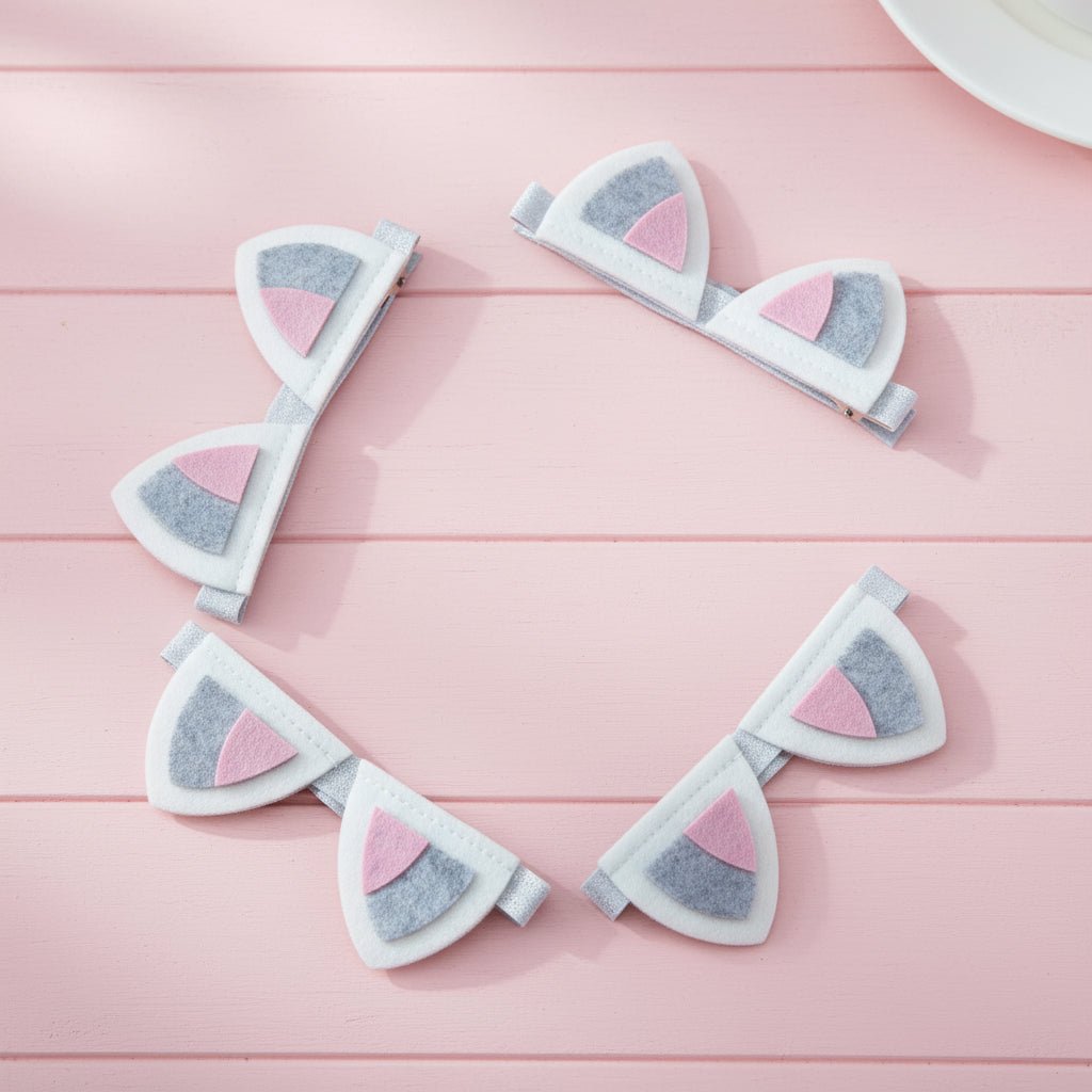 Cat ears felt headband (Set of 4) - themonogram manor 
