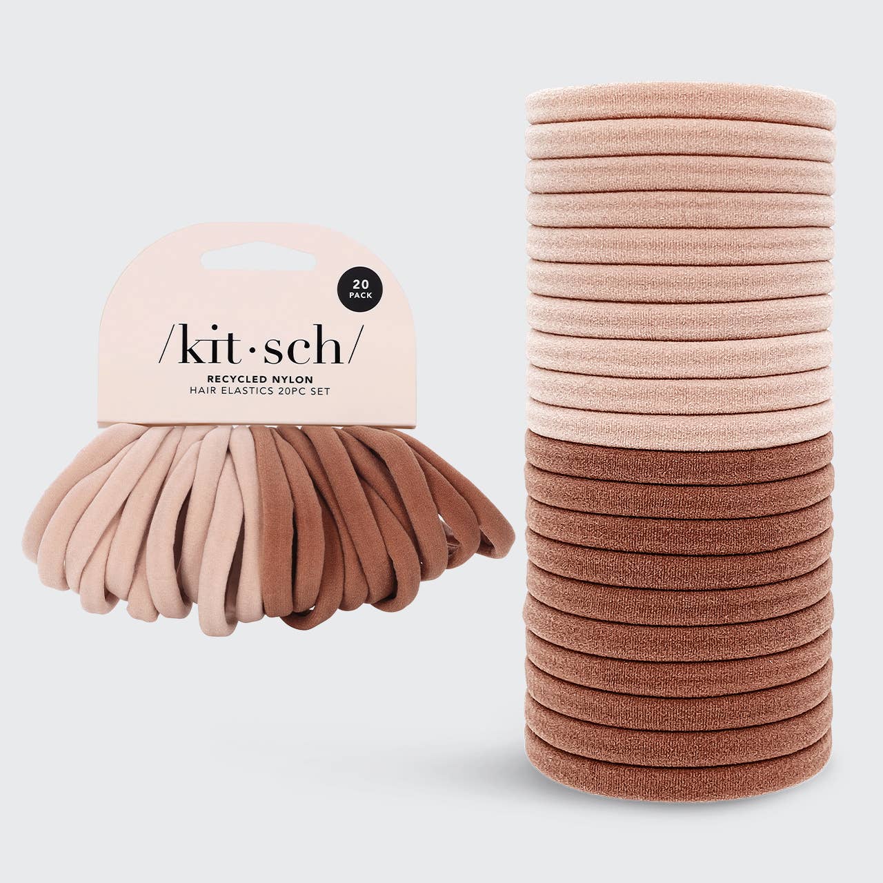 Eco - Friendly Nylon Elastics 20pc set - Blush - themonogram manor 