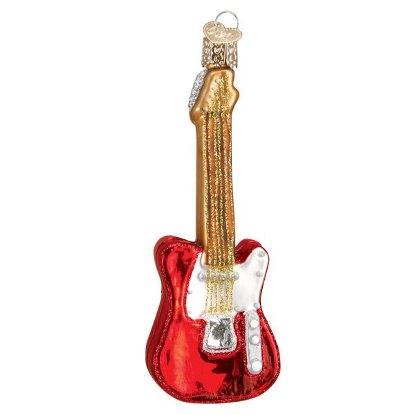Red Electric Guitar Ornament - themonogram manor 
