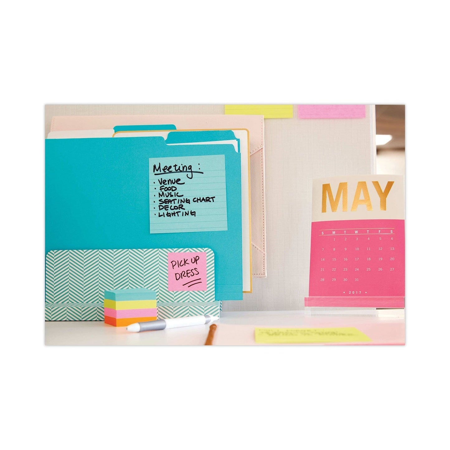 Post - it Pop - up Notes Refill, Note Ruled, 4" x 4", Aqua Wave, 90 Sheets/Pad, 5 Pads/Pack - themonogram manor 