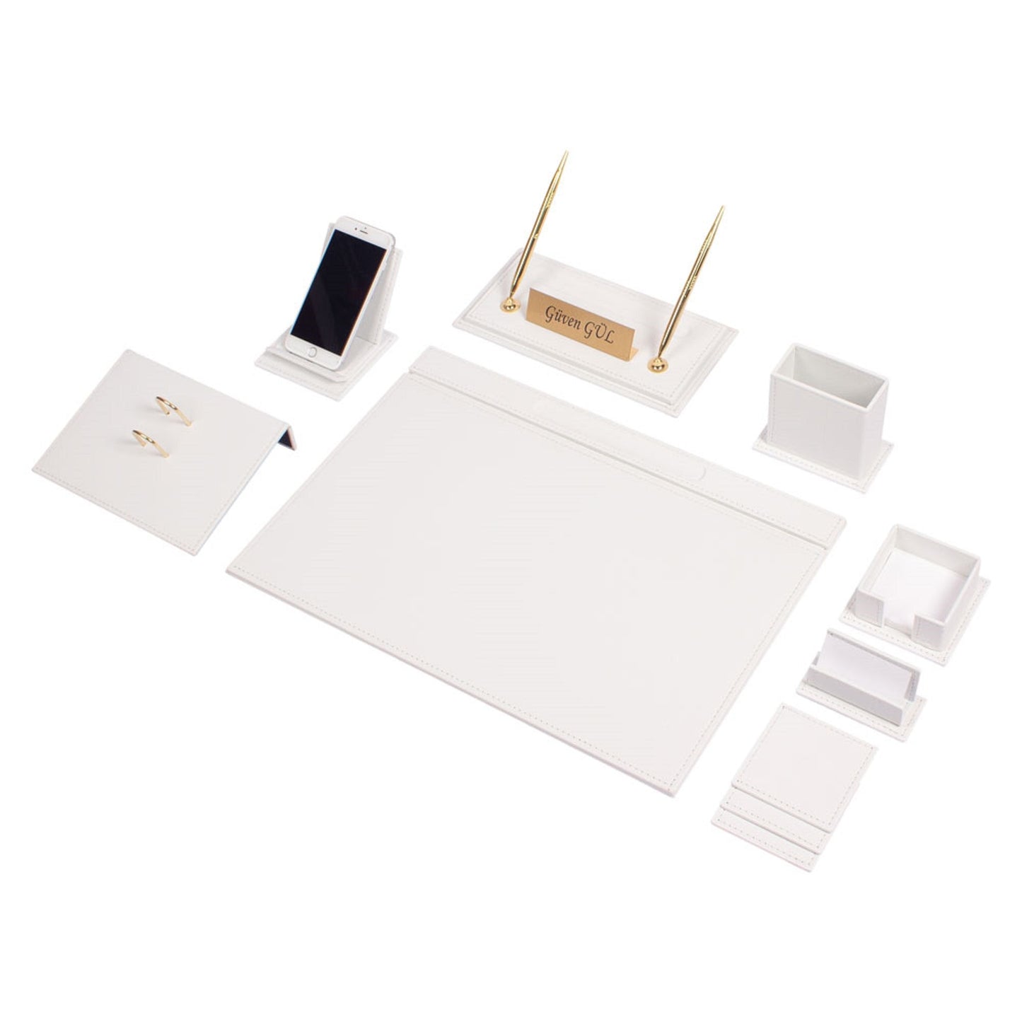 MOOG Luxury Desk Set - 12 Accessories - Brown - 12 PCS - themonogram manor 