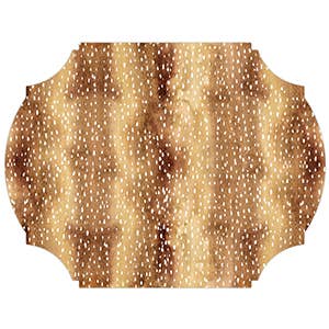 Brown Axis Deer Hide Pattern Posh DieCut Placemat - themonogram manor 