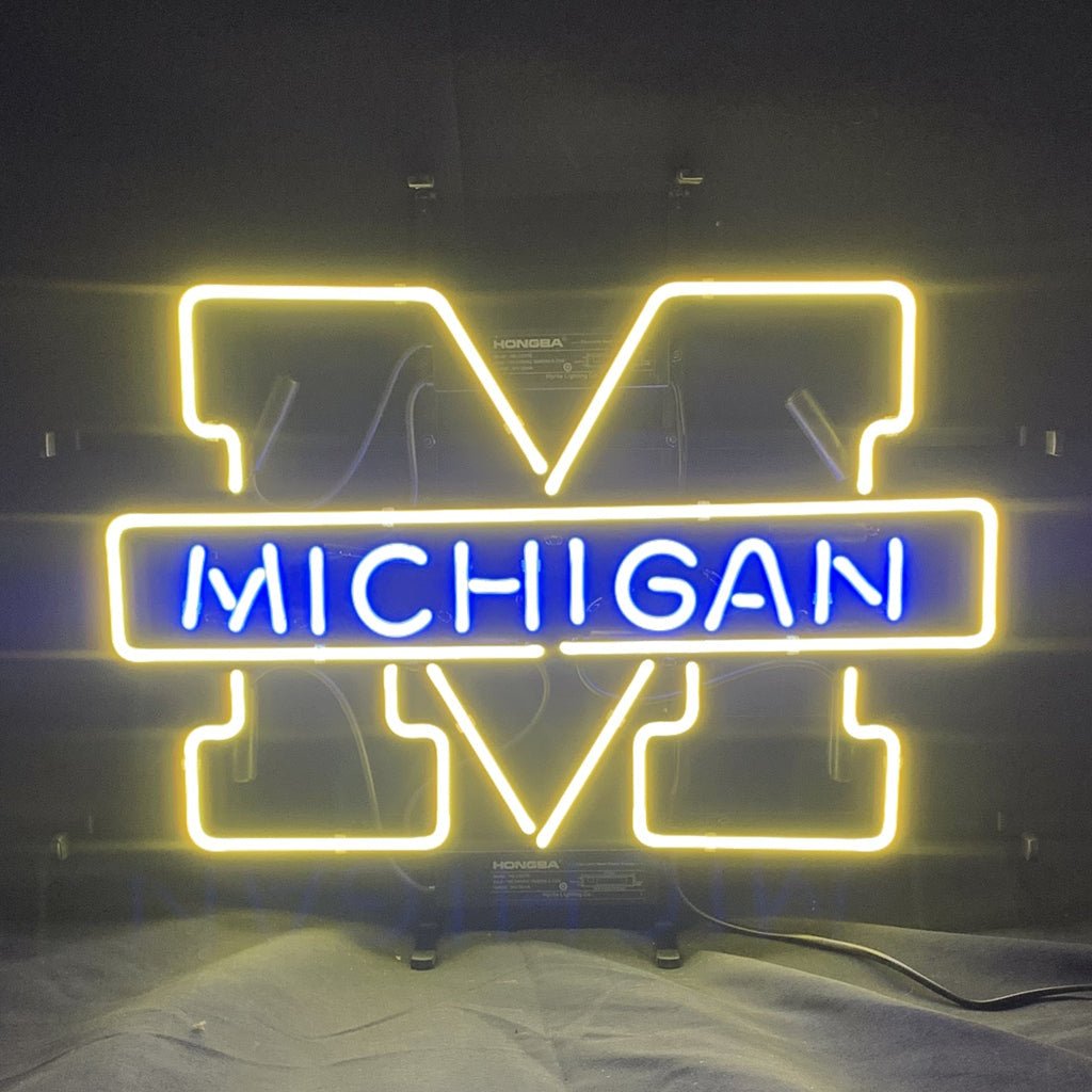 University of Michigan Logo Neon Signs - themonogram manor 