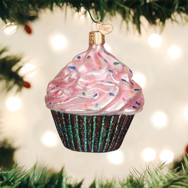Pink Chocolate Cupcake Ornament - themonogram manor 