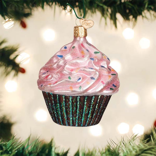 Pink Chocolate Cupcake Ornament - themonogram manor 