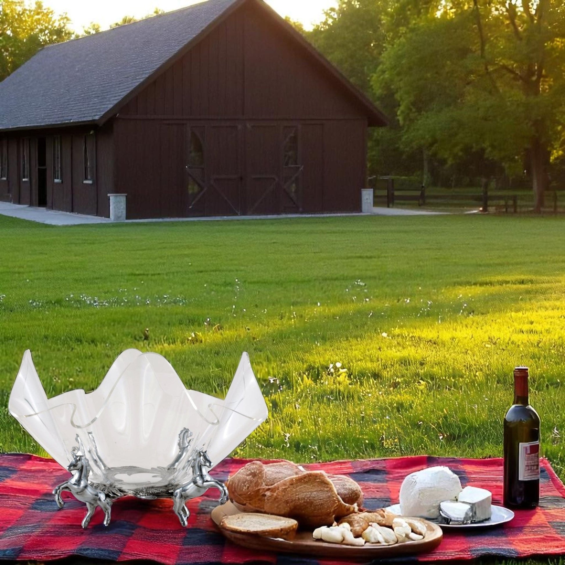 Horse Stand Acrylic Bowl 14 - themonogram manor 