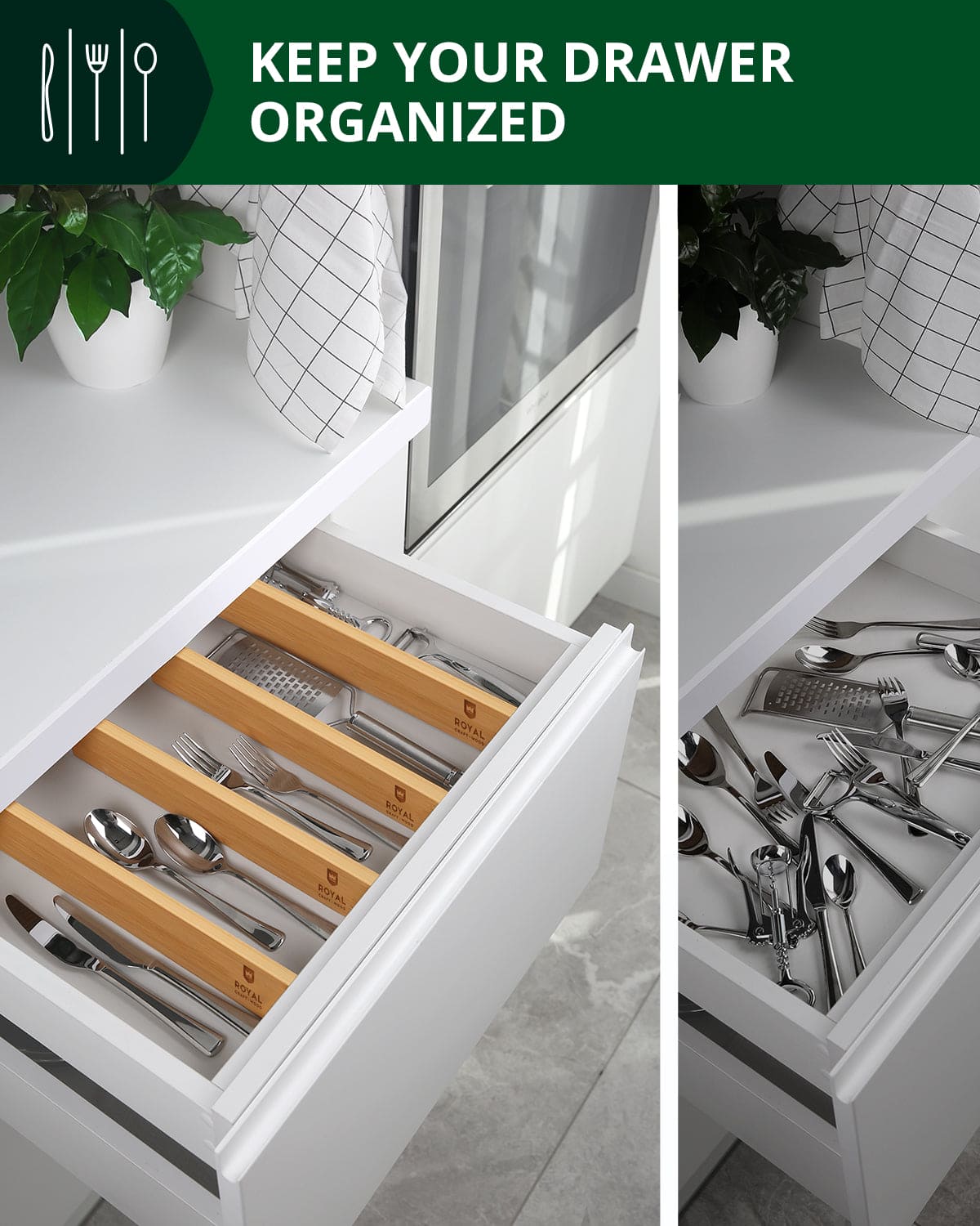 Drawer Dividers 22”, Natural - themonogram manor 