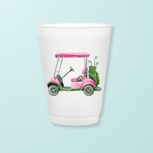 Golf Cart Frosted Cups - themonogram manor 