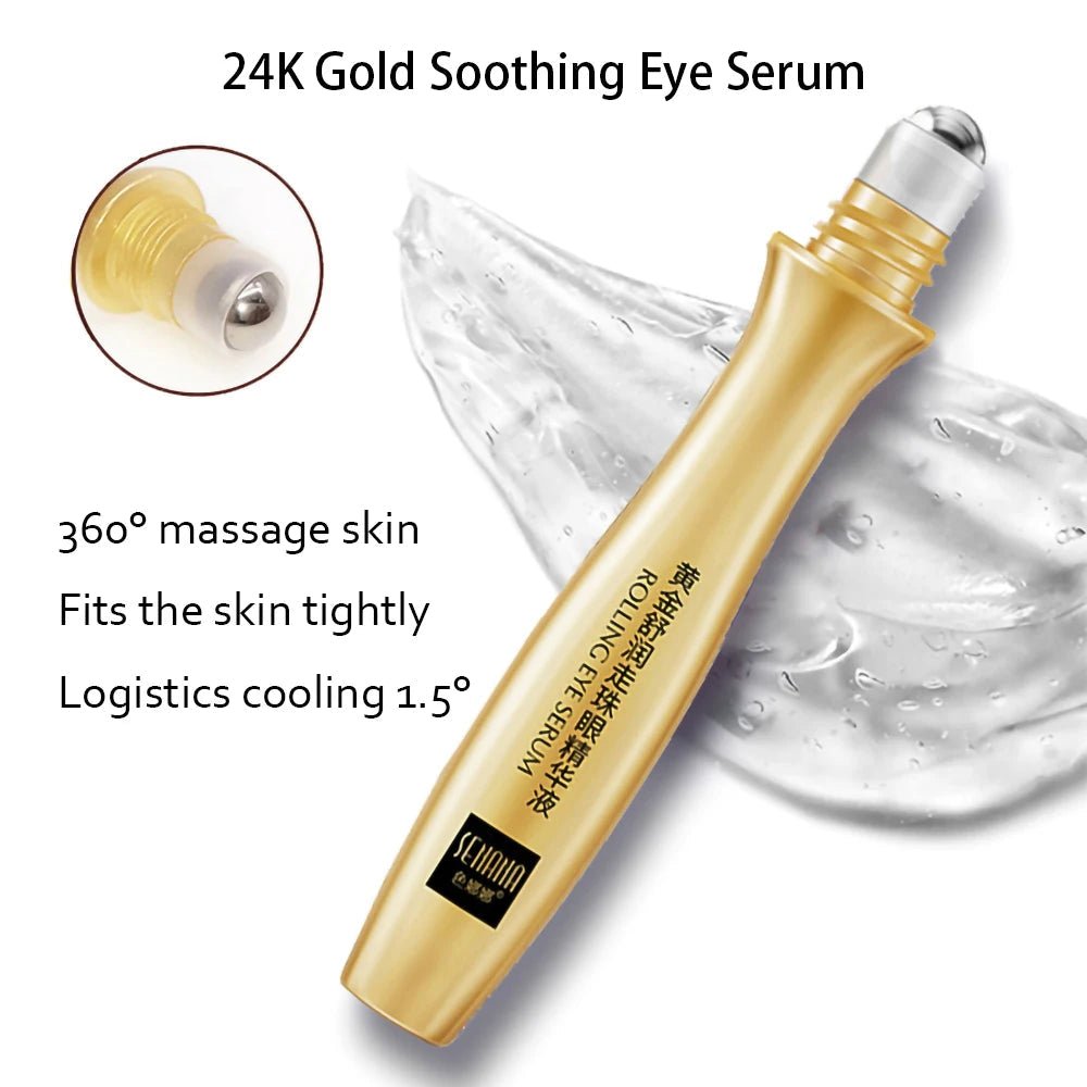 Face Cream Kit 24K Gold Niacinamide Essence Remove Dark Eye Circles Eye Serum Firming Eye Cream Face Care Set Korean Cosmetics - themonogram manor 
