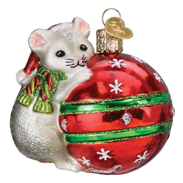 Playful Christmas Mouse Ornament - themonogram manor 