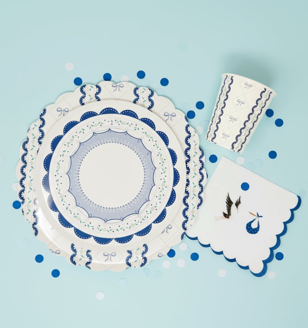 Blue Baby Shower Napkins (Set of 16) - themonogram manor 