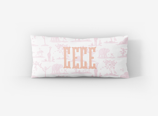 Zoo Toile Lumbar Pillow Cover - themonogram manor 