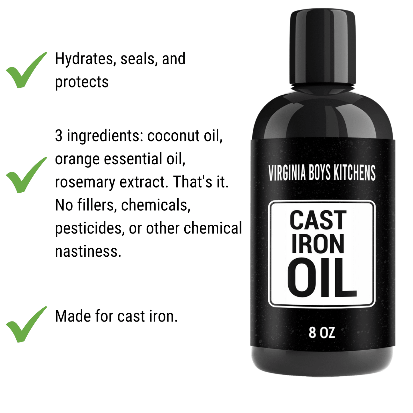 Natural Cast Iron Seasoning Oil - themonogram manor 