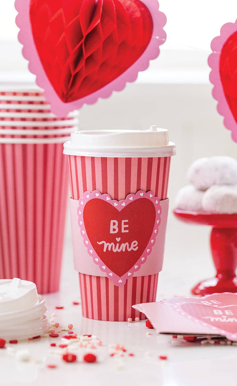 PLTG691 - Be Mine Doilies To Go Cups (8 ct) - themonogram manor 
