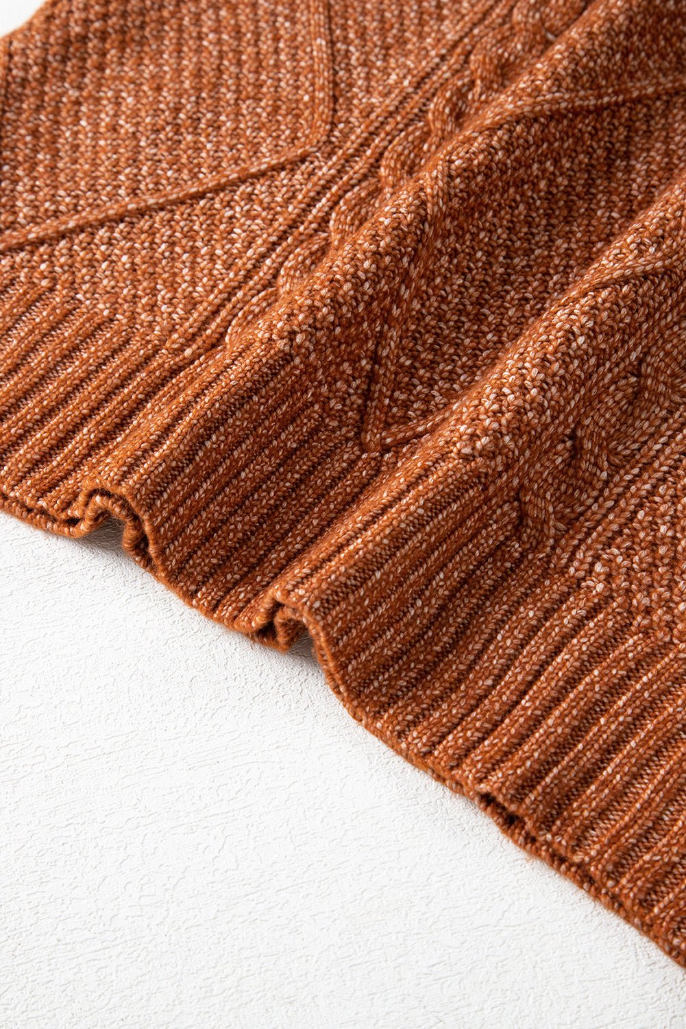 Cable Knit Sweater Dress in Coffee - themonogram manor 