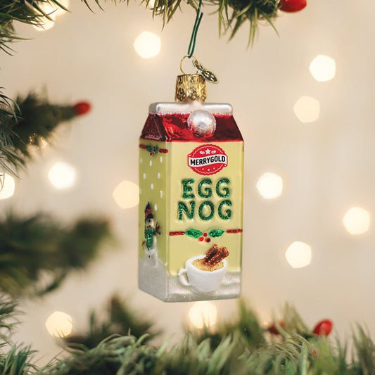 Eggnog Carton Ornament - themonogram manor 