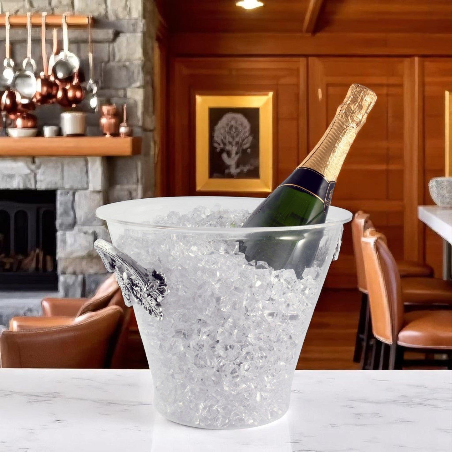 Antler Handle Acrylic Ice Bucket - themonogram manor 