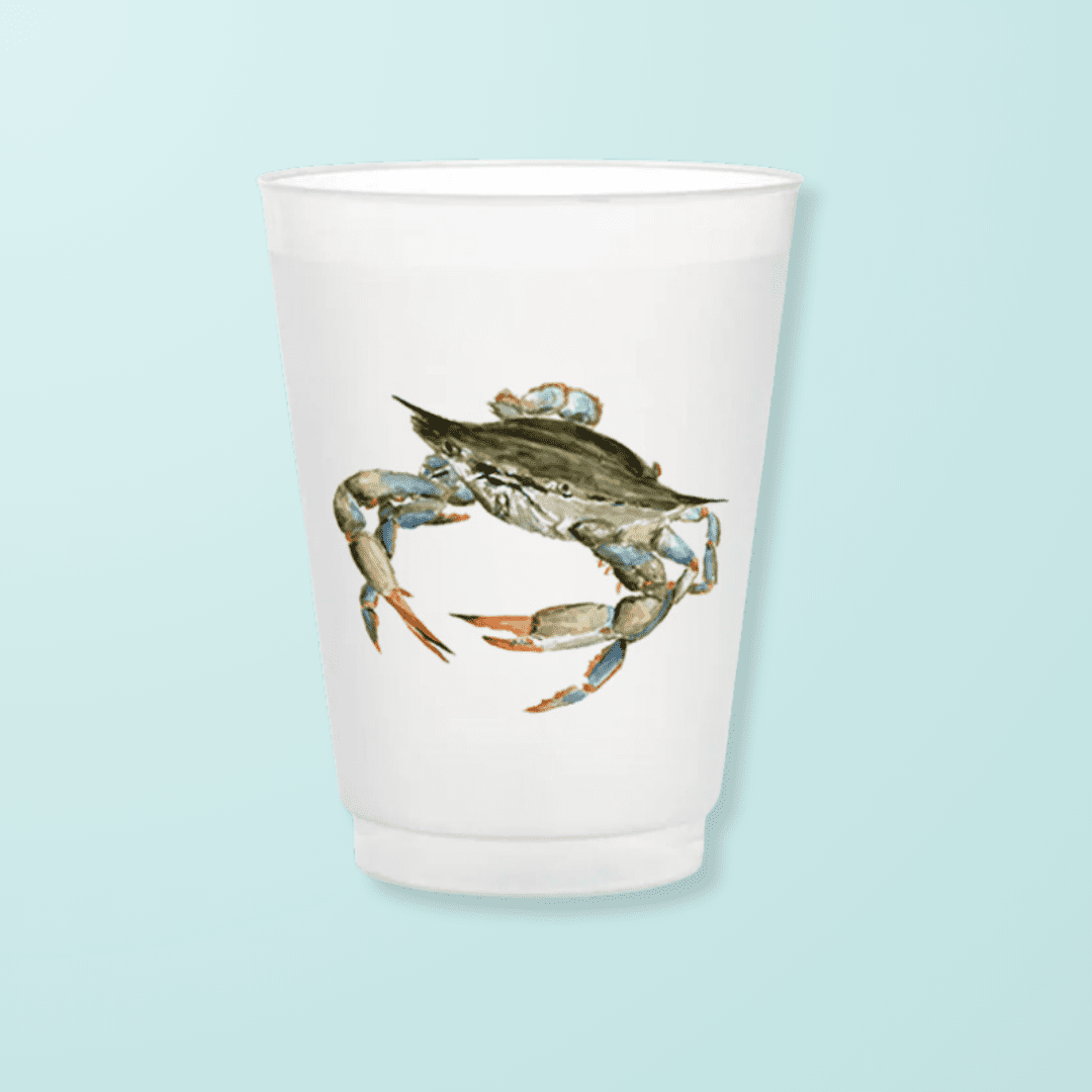 Blue Crab Frosted Cups - themonogram manor 